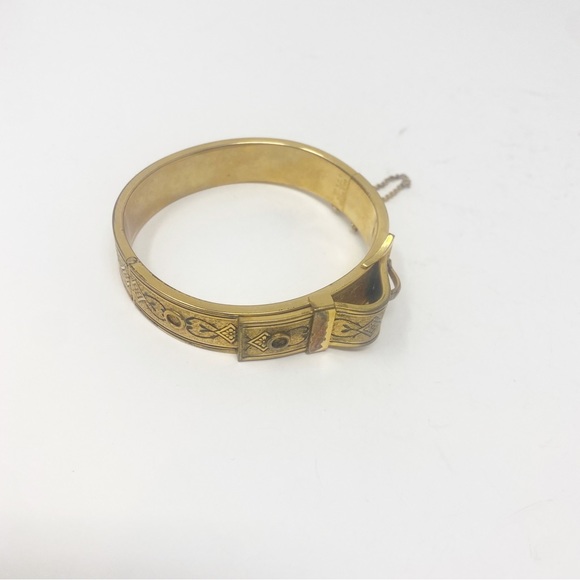 668 Vintage Taille D'Epargne Victorian Buckle Bracelet - Picture 4 of 8